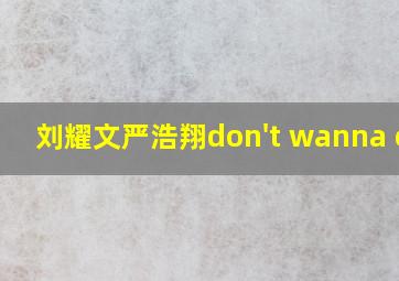 刘耀文严浩翔don't wanna cry